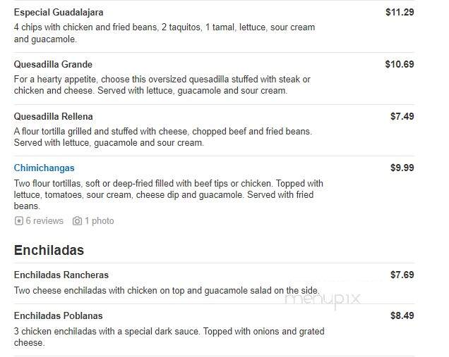 Rico's Mexican Restaurant - Midlothian, VA menu_pic