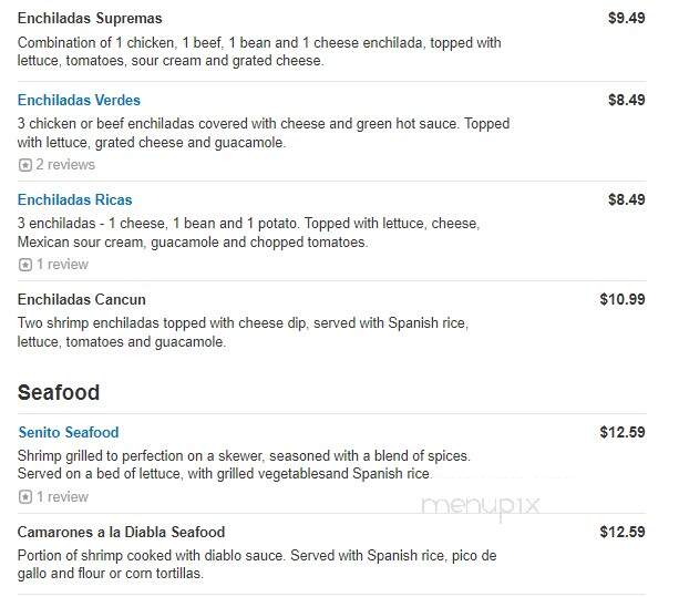 Rico's Mexican Restaurant - Midlothian, VA menu_pic