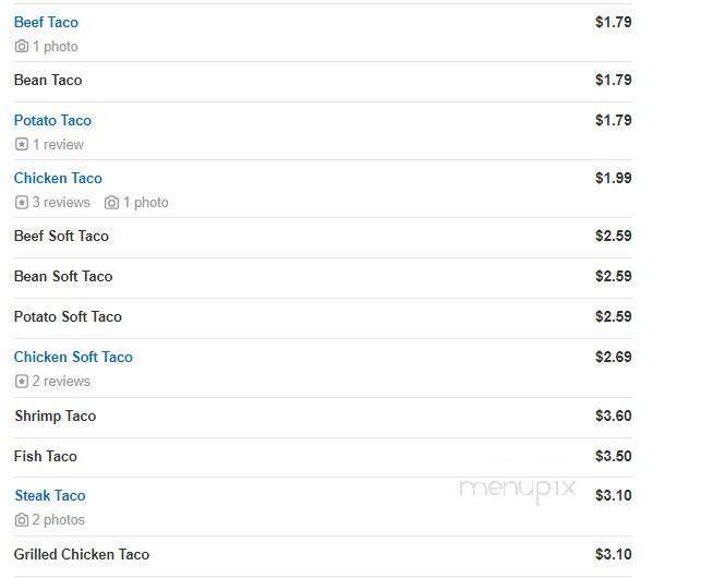 Rico's Mexican Restaurant - Midlothian, VA menu_pic