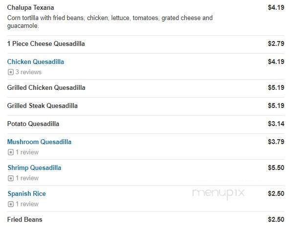 Rico's Mexican Restaurant - Midlothian, VA menu_pic