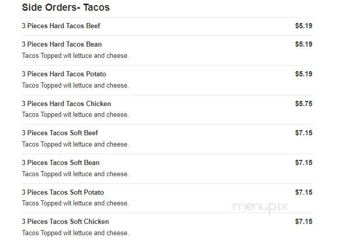 Rico's Mexican Restaurant - Midlothian, VA menu_pic
