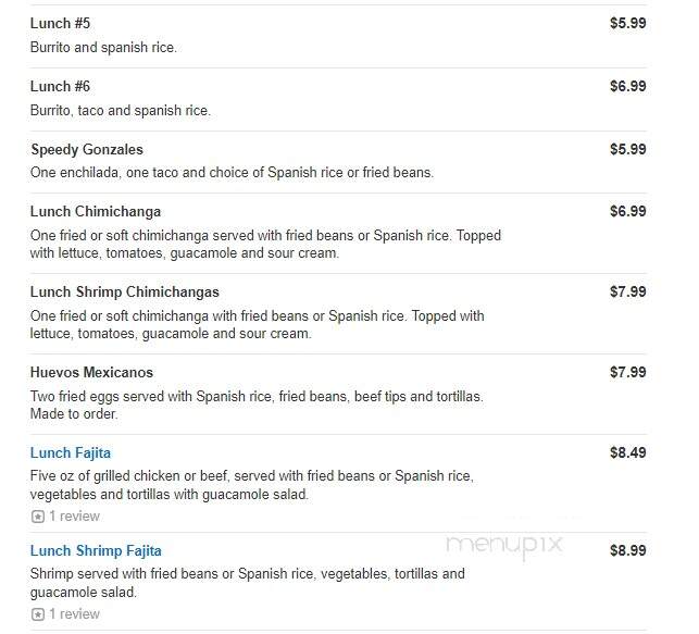 Rico's Mexican Restaurant - Midlothian, VA menu_pic