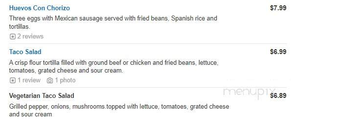 Rico's Mexican Restaurant - Midlothian, VA menu_pic
