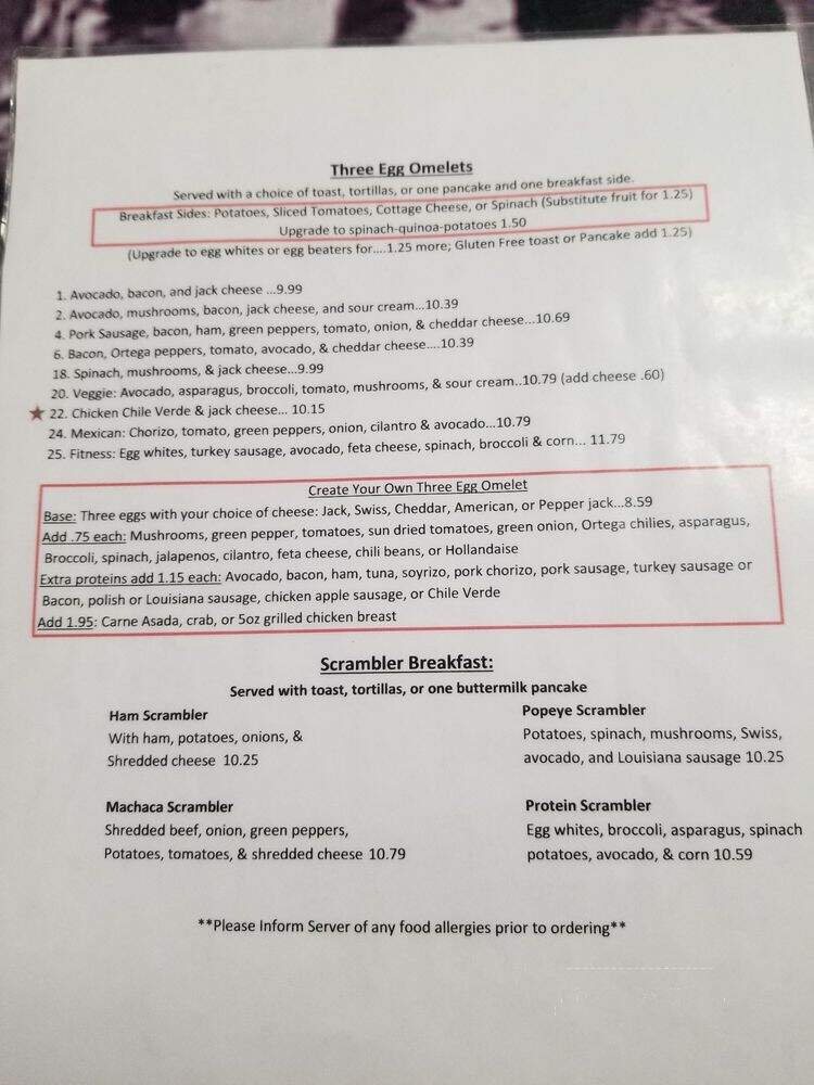 Old Town Cafe - Seal Beach, CA menu_pic