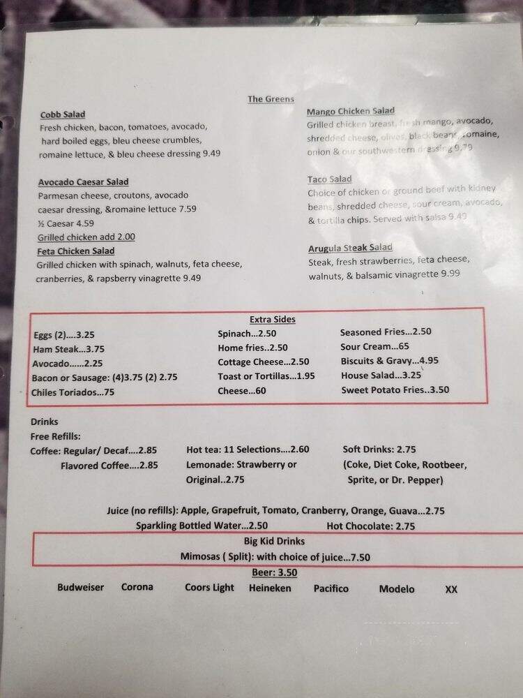 Old Town Cafe - Seal Beach, CA menu_pic