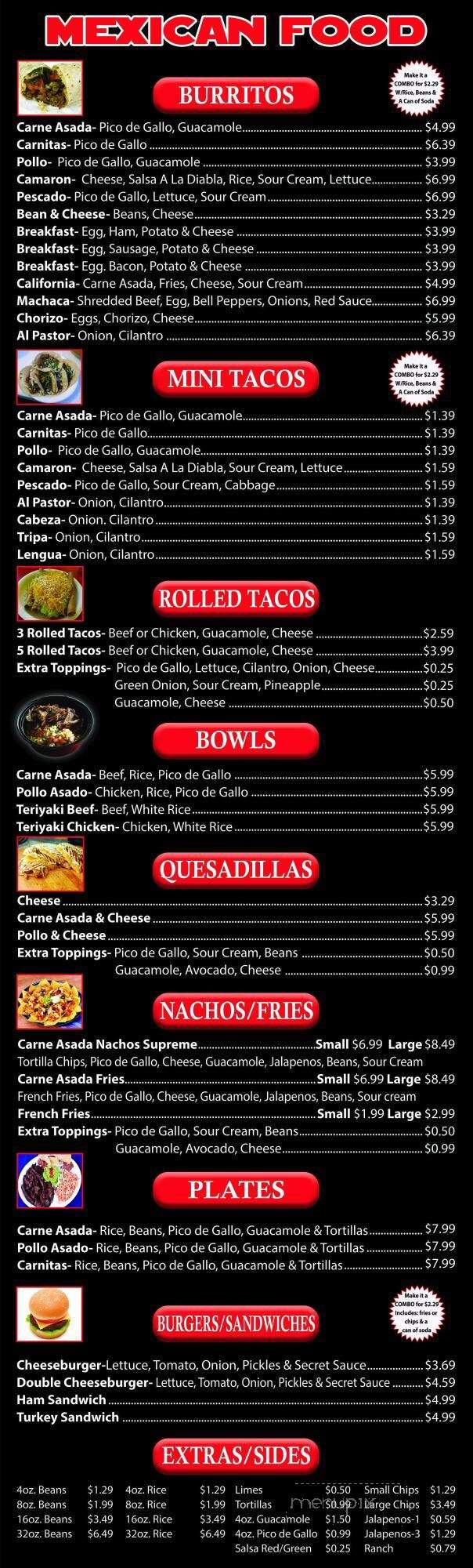 Marvin's Pizza Place - Vista, CA menu_pic