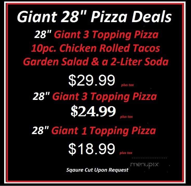 Marvin's Pizza Place - Vista, CA menu_pic
