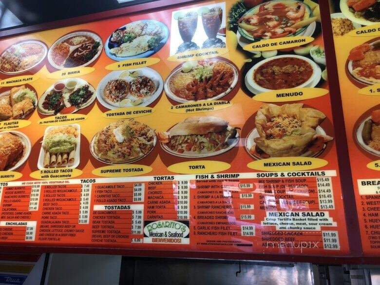 Rosarito's Mexican Food - Lakeside, CA menu_pic