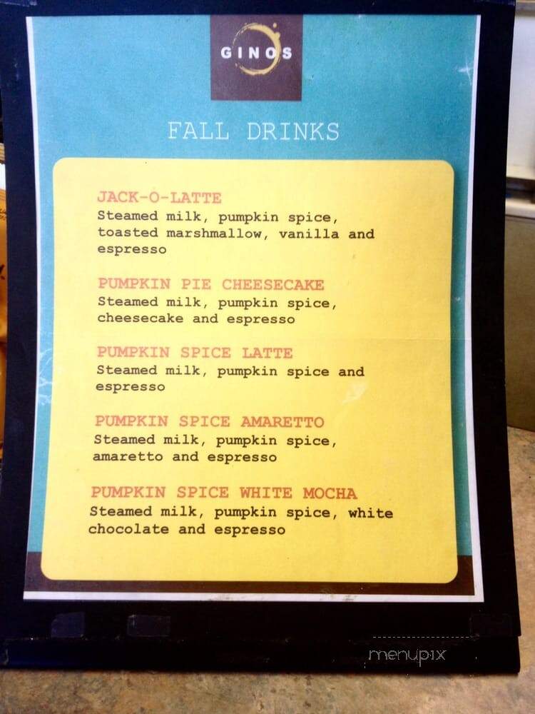 Gino's Java Juice - Sacramento, CA menu_pic