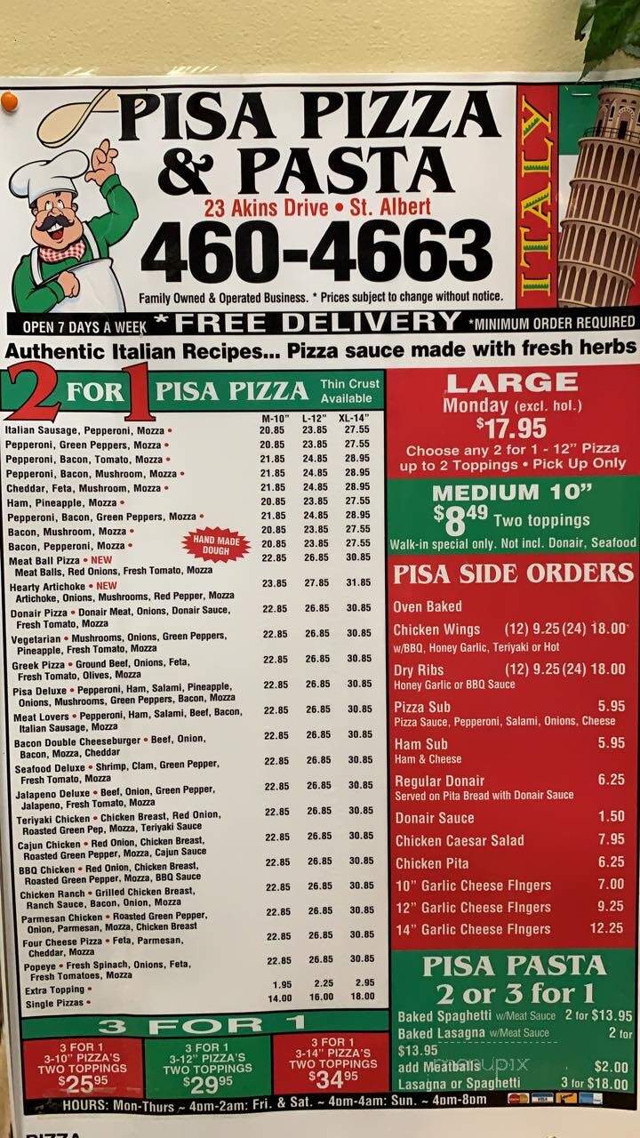Pisa Pizza & Pasta - St Albert, AB
