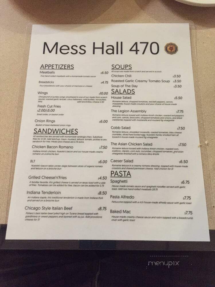 Lowell Beaver American Legion - Fishers, IN menu_pic