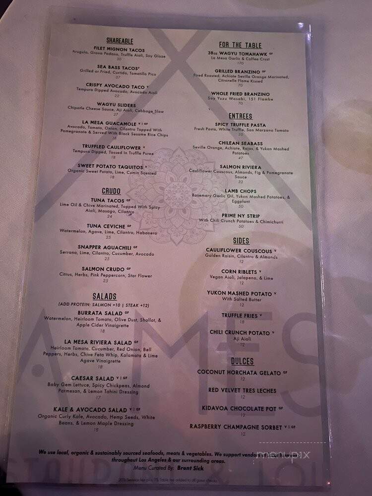 Le Jardin - Los Angeles, CA menu_pic
