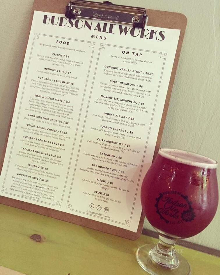 Hudson Ale Works - Highland, NY menu_pic