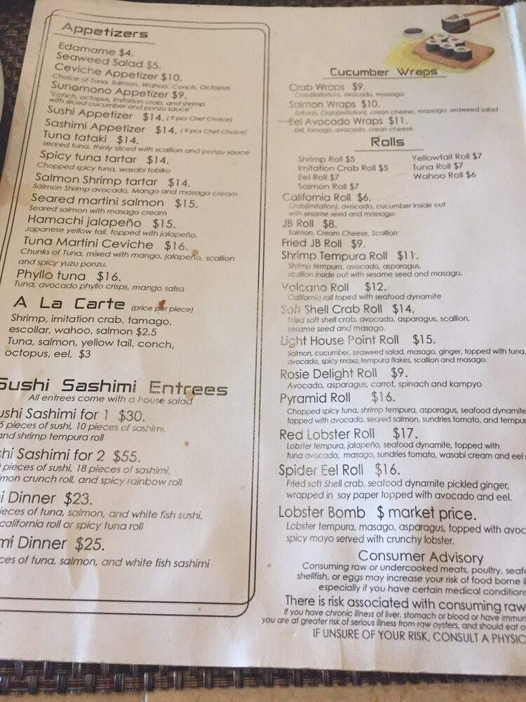 Chef Dee's - Lighthouse Point, FL menu_pic