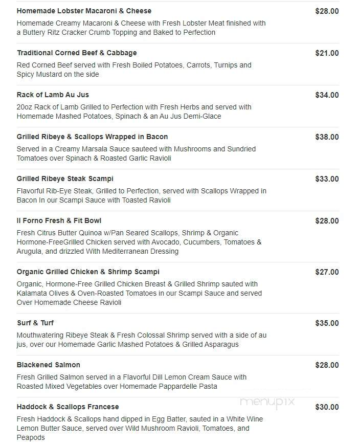 Il Forno - Littleton, MA menu_pic