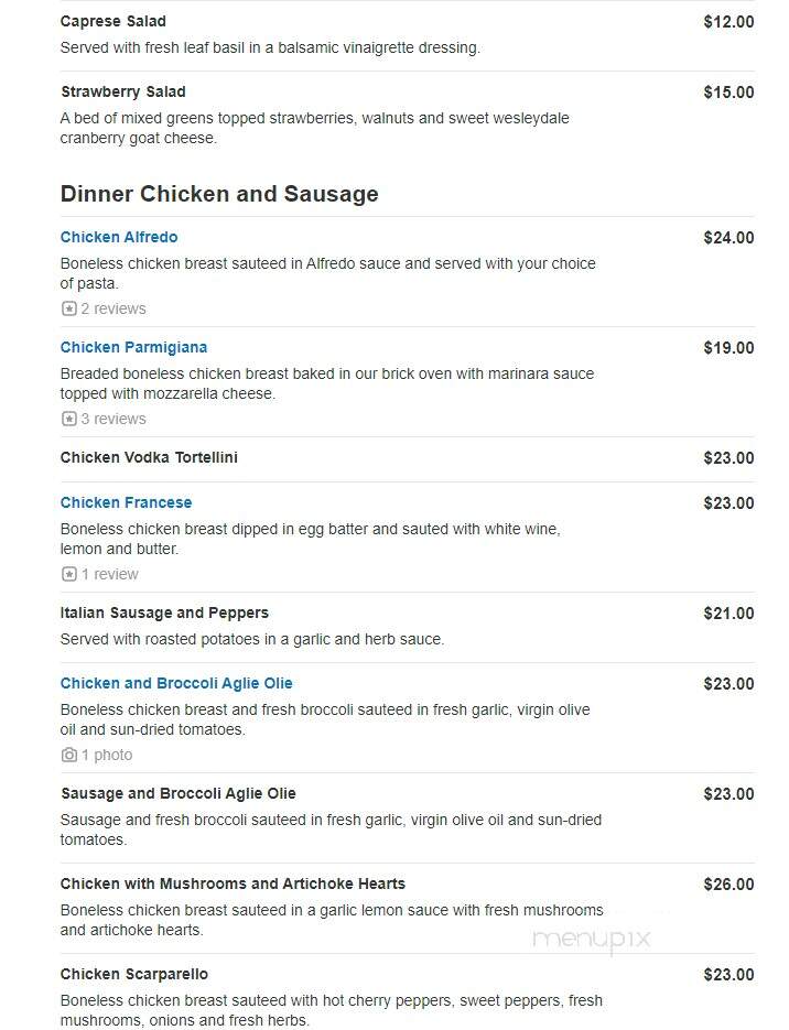 Il Forno - Littleton, MA menu_pic