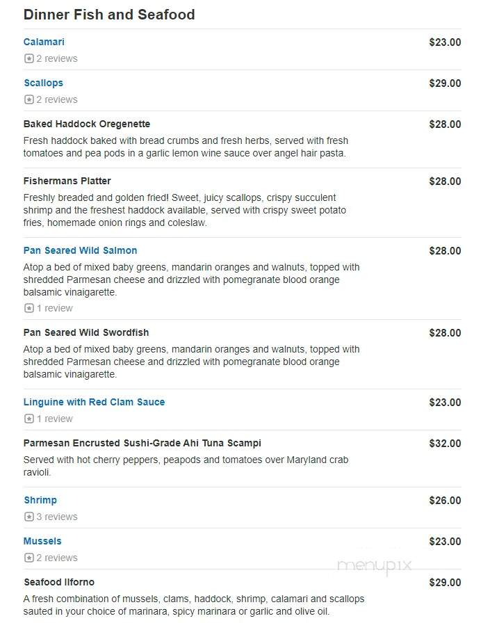 Il Forno - Littleton, MA menu_pic