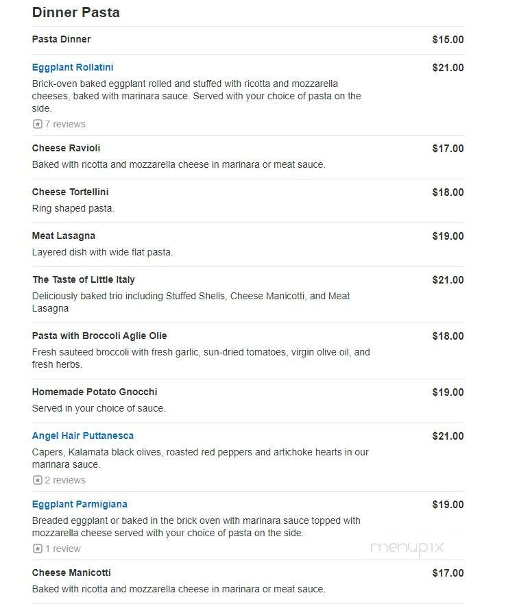 Il Forno - Littleton, MA menu_pic