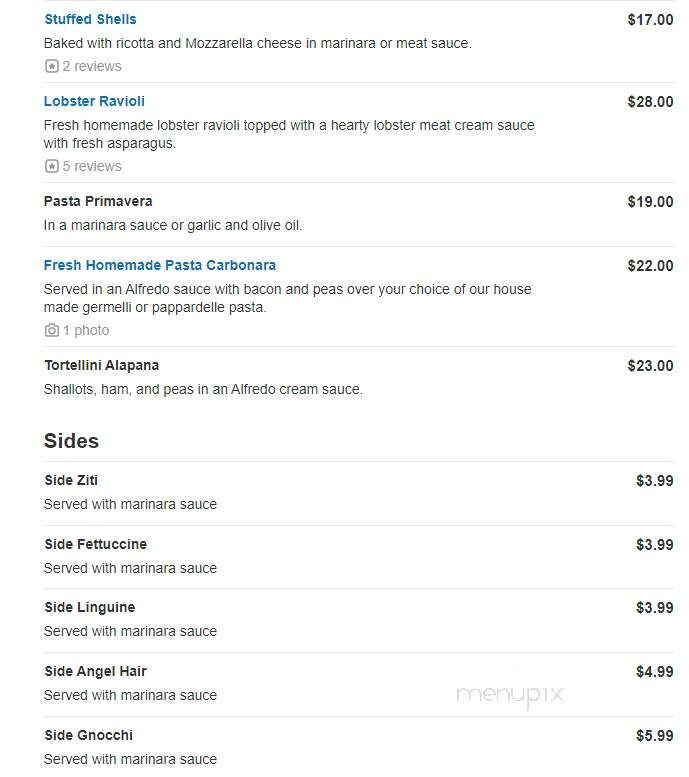 Il Forno - Littleton, MA menu_pic