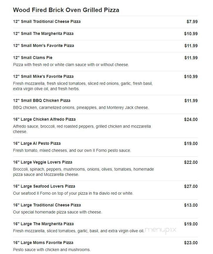 Il Forno - Littleton, MA menu_pic