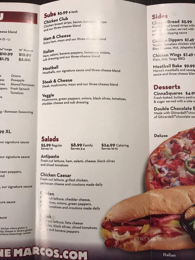 Marco's Pizza - Boiling Springs, SC menu_pic