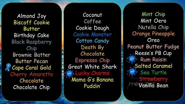 Cape Creamery - Cape Coral, FL menu_pic