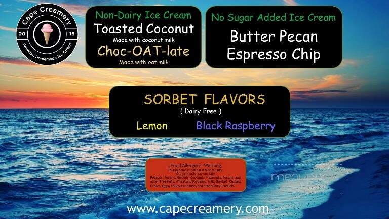 Cape Creamery - Cape Coral, FL menu_pic