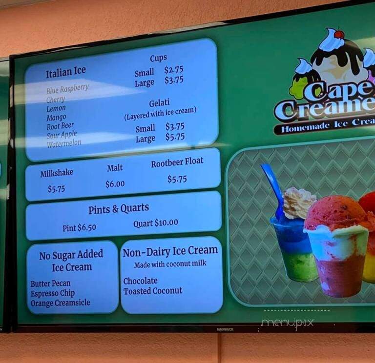 Cape Creamery - Cape Coral, FL menu_pic