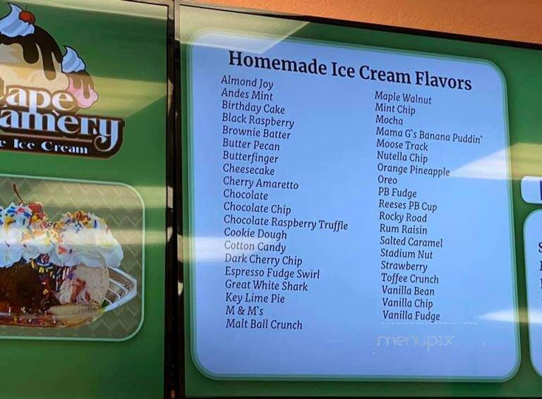 Cape Creamery - Cape Coral, FL menu_pic