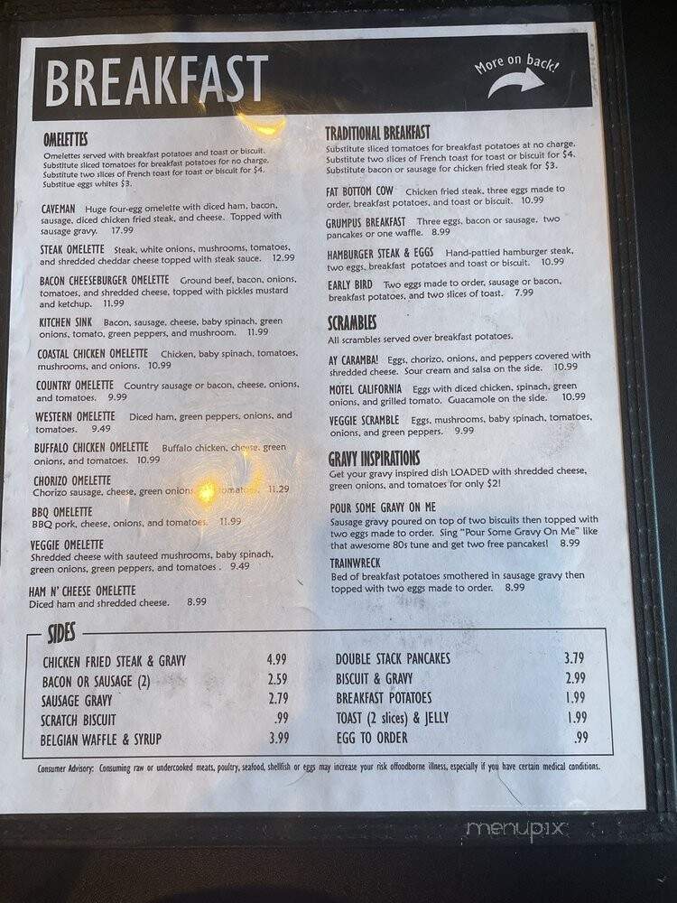 Wally Hatchet's - Memphis, TN menu_pic