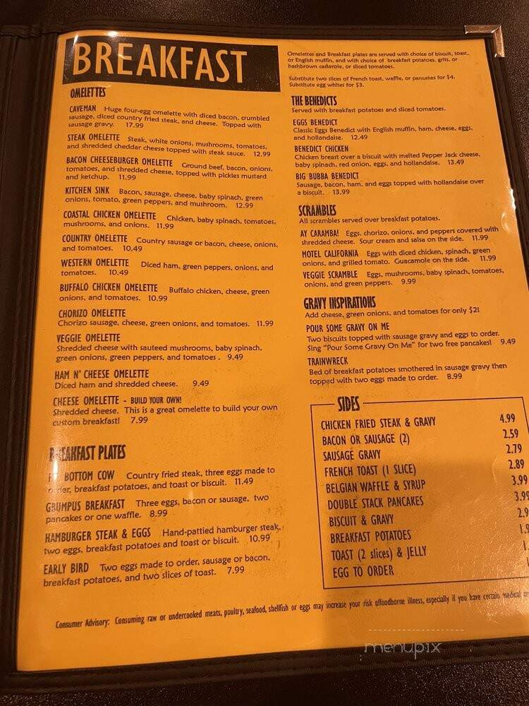 Wally Hatchet's - Memphis, TN menu_pic