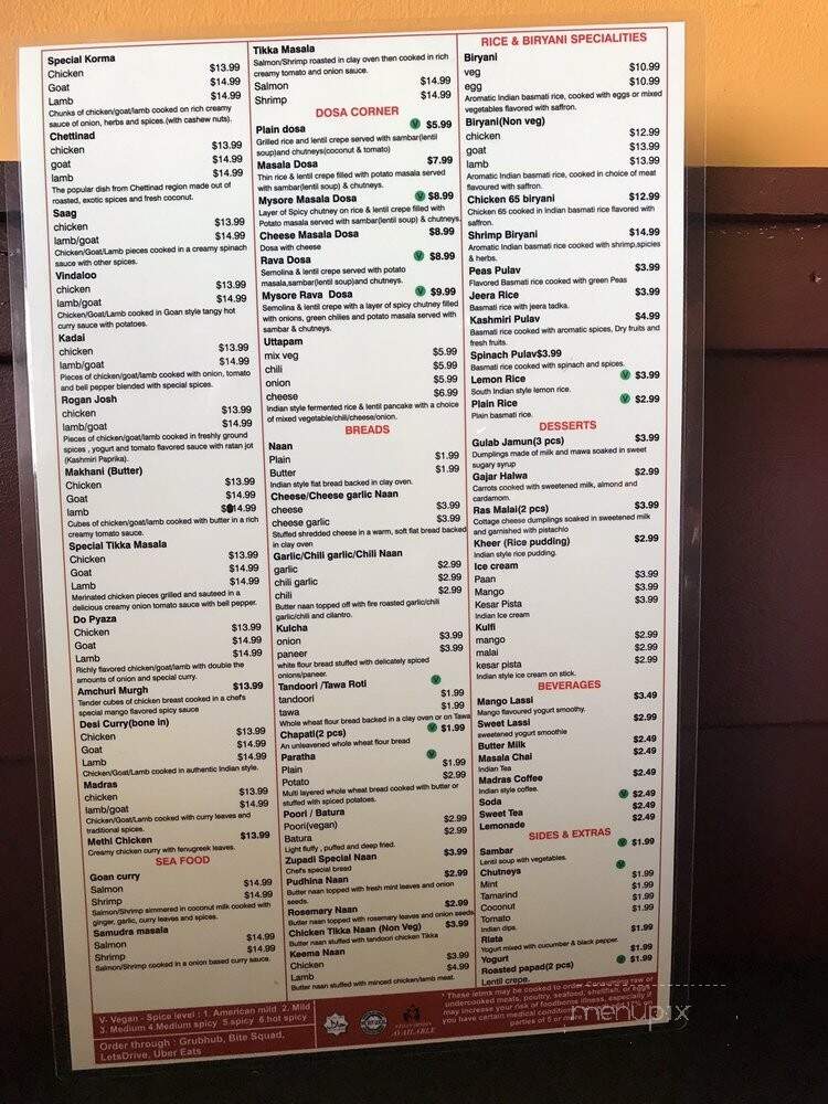 Zupadi - Strongsville, OH menu_pic