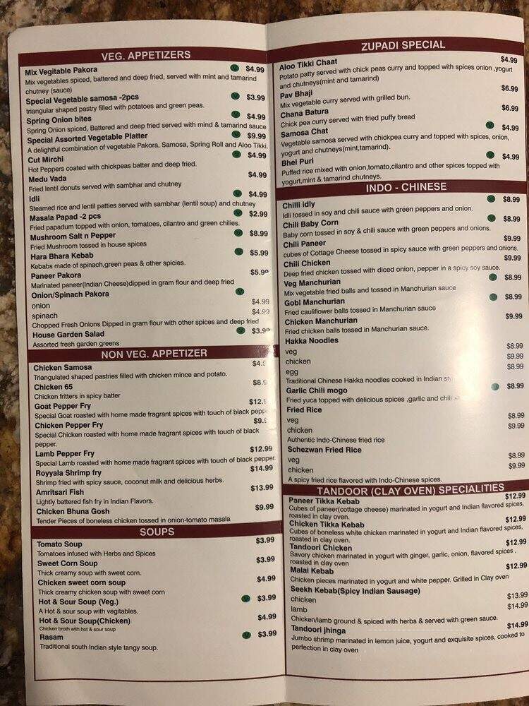 Zupadi - Strongsville, OH menu_pic