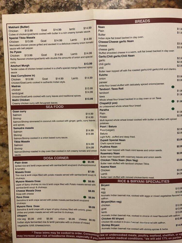 Zupadi - Strongsville, OH menu_pic