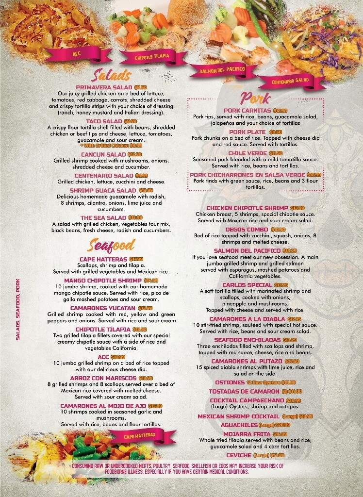 El centenario restaurant Mexican - Greenwood, SC menu_pic