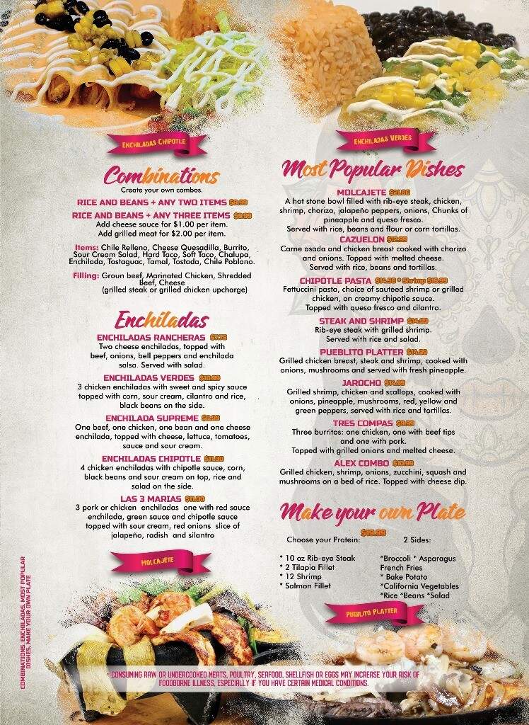 El centenario restaurant Mexican - Greenwood, SC menu_pic
