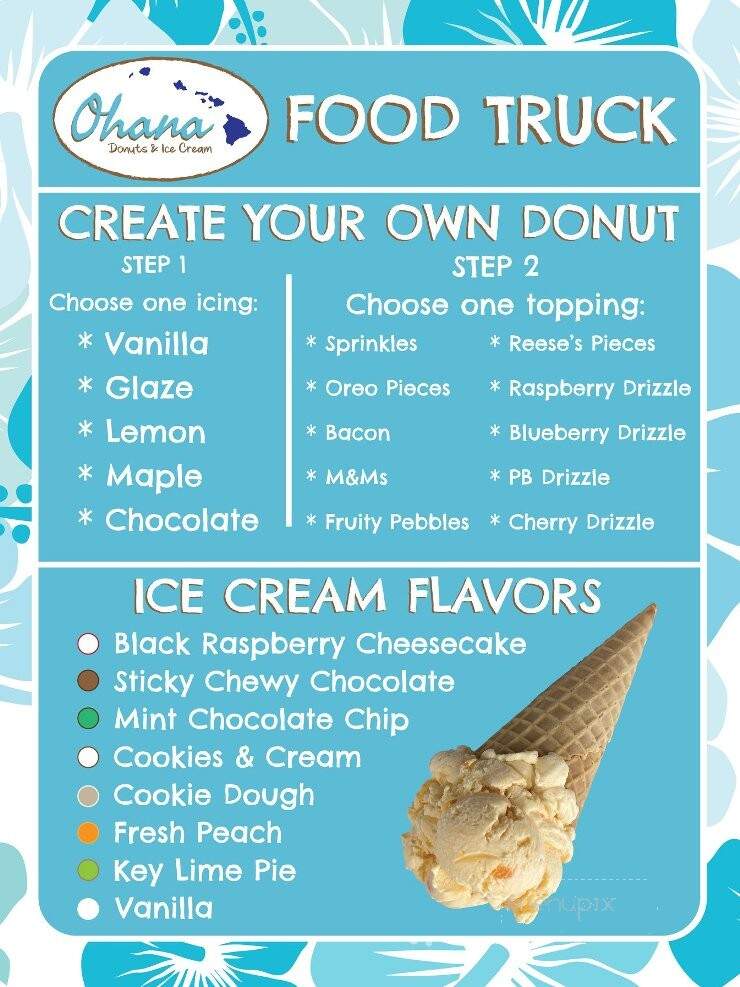 Ohana Donuts & Ice Cream - Fishers, IN menu_pic