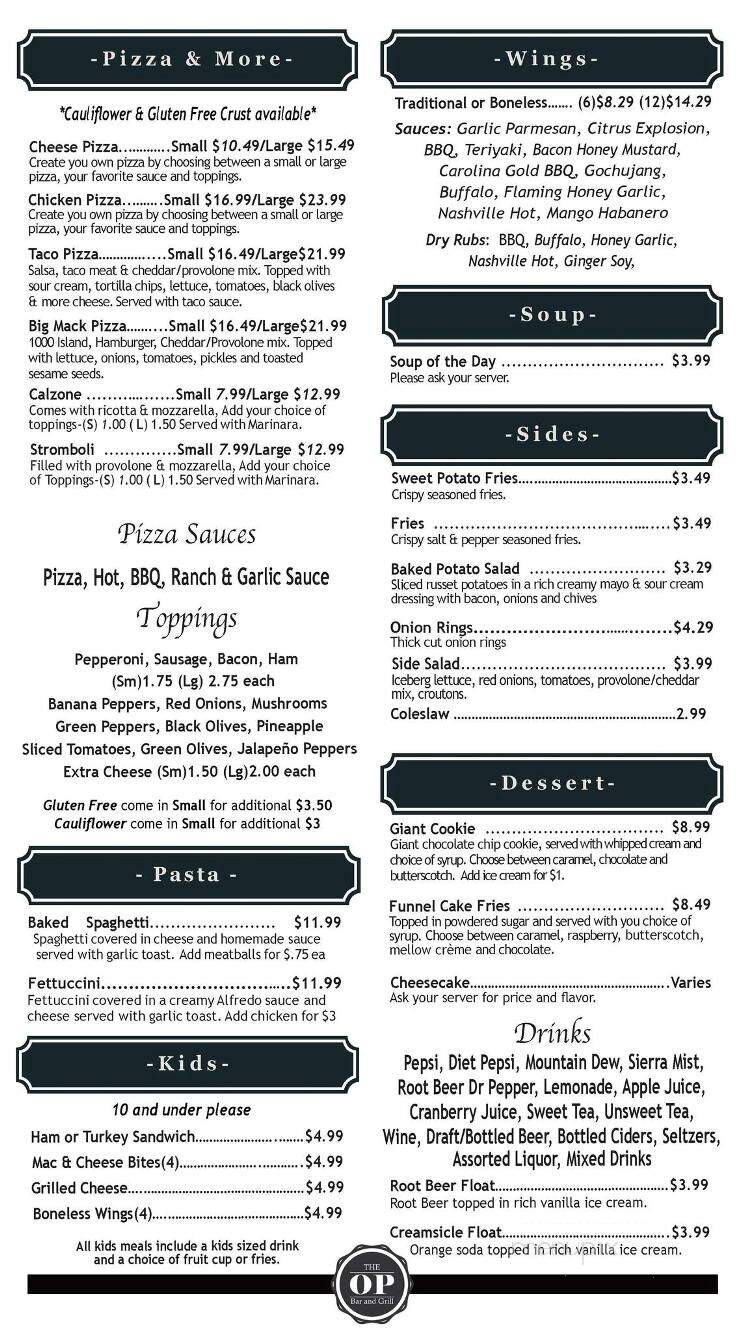 The Other Place - Marysville, OH menu_pic