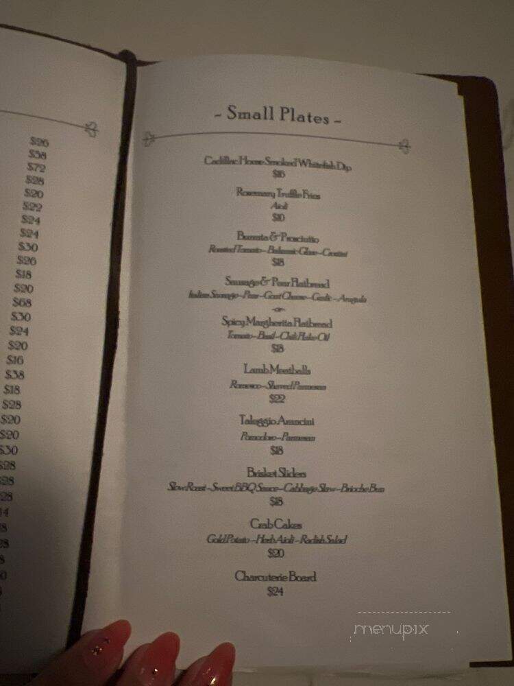 The Monarch Club - Detroit, MI menu_pic