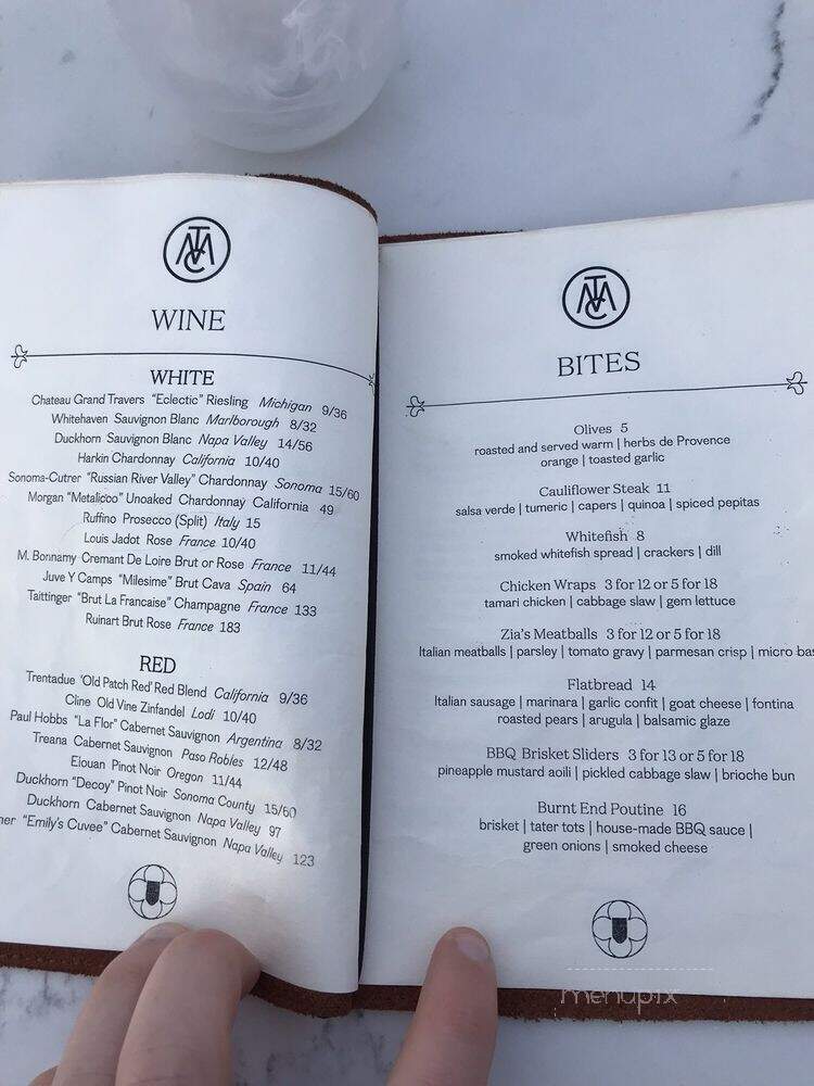 The Monarch Club - Detroit, MI menu_pic