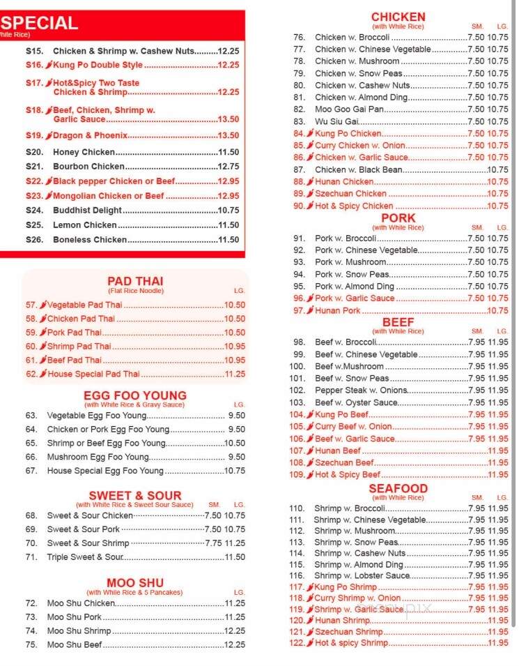 Wang's Garden Chinese Restaurant - Lancaster, OH menu_pic