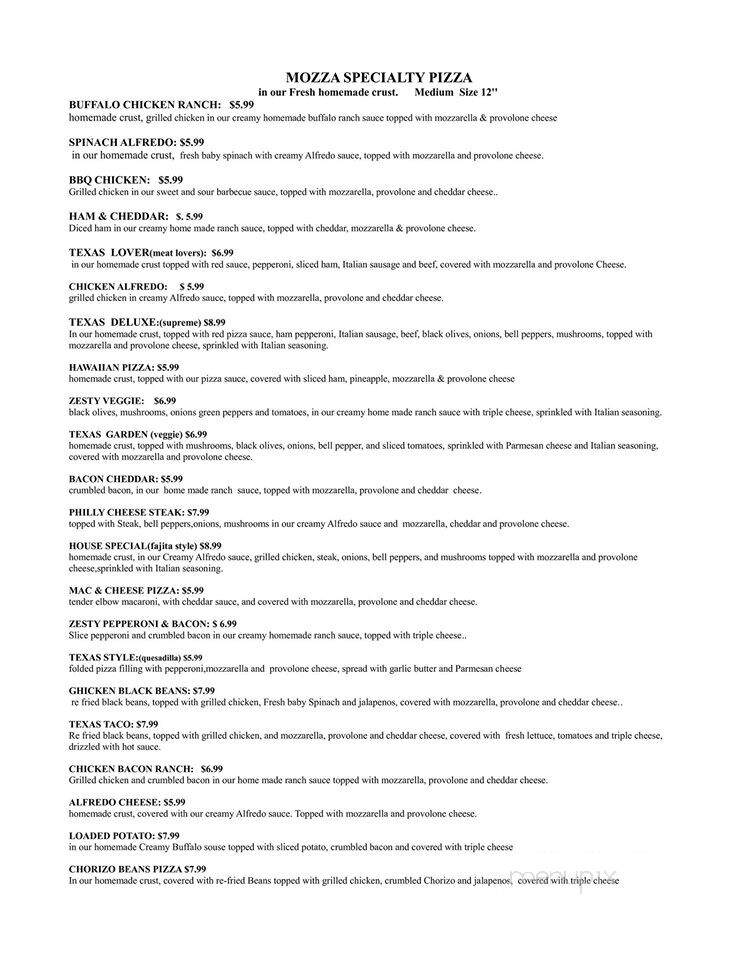 Mozza Pizza - Athens, AL menu_pic