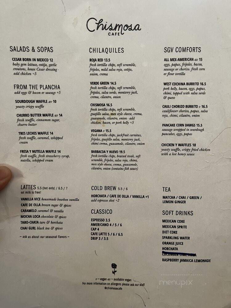 Chismosa Cafe - West Covina, CA menu_pic