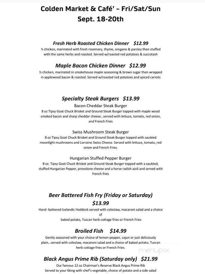 The Tipsy Goat - Colden, NY menu_pic