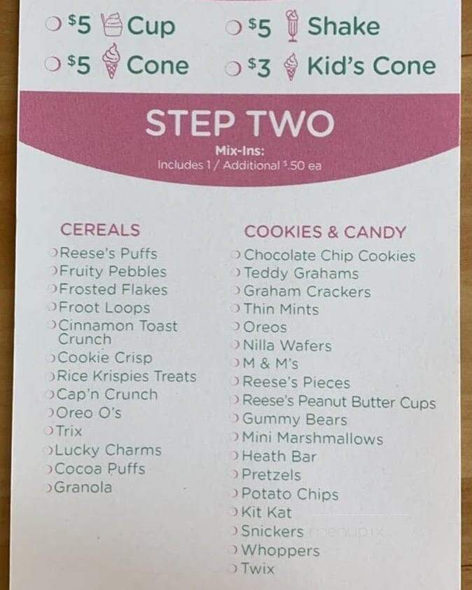 The Ice Cream Social - Gallatin, TN menu_pic