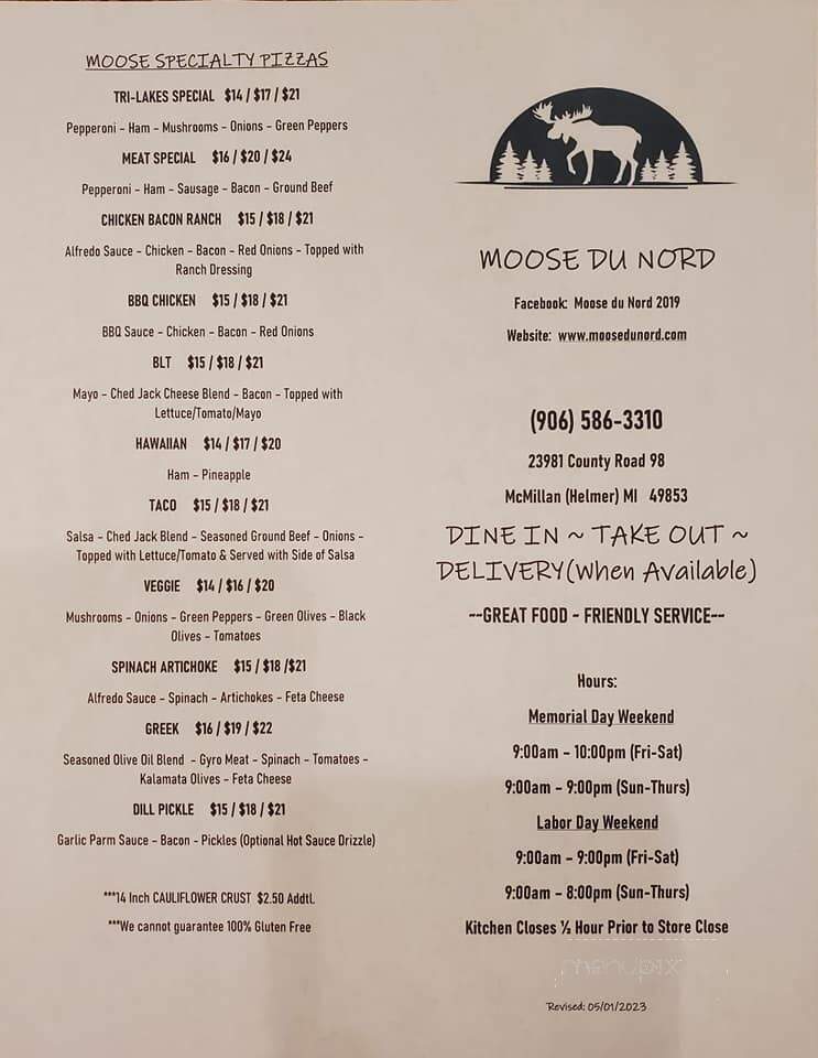 Moose du Nord - Helmer, MI