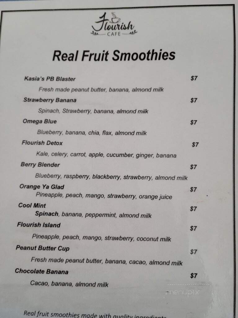 Flourish Cafe on Broadway - Lancaster, NY menu_pic