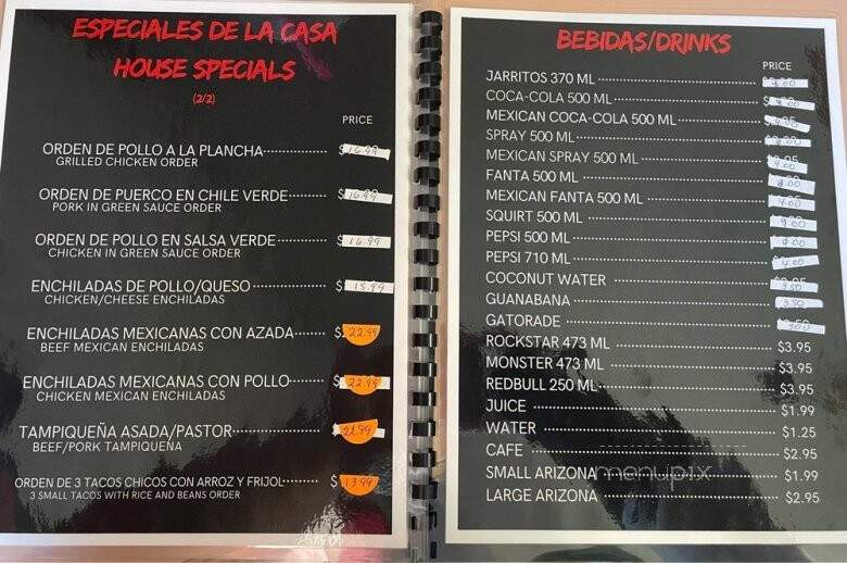 Mela's Mexican Restaurant - Marysville, CA menu_pic