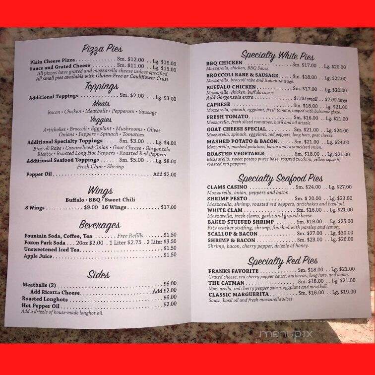 Milestone Wood Fired Pizza - Thomaston, CT menu_pic