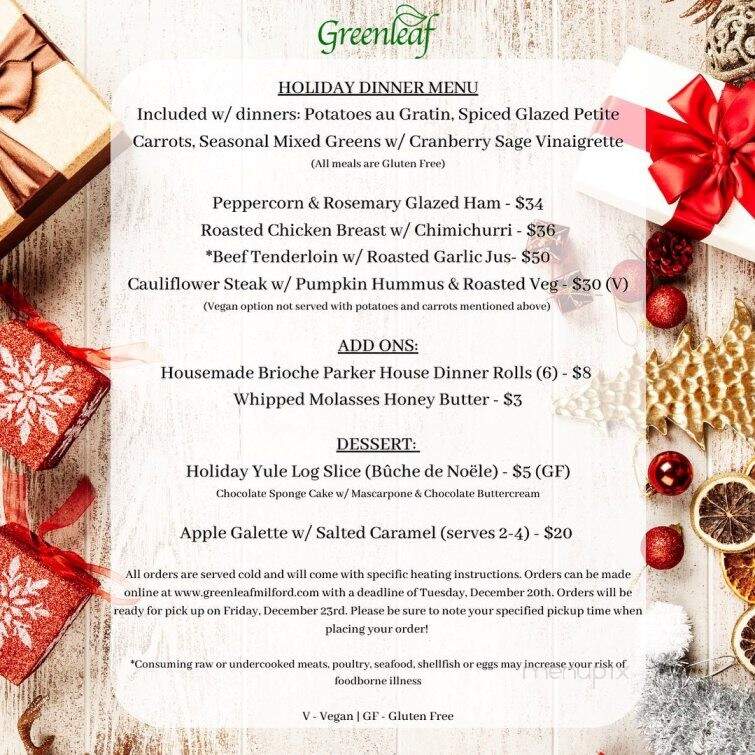 Greenleaf - Milford, NH menu_pic